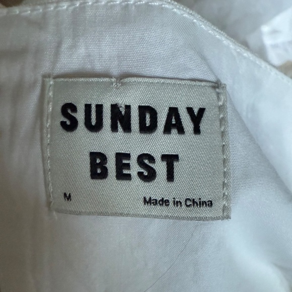 Sunday Best | Linen Blend Hayes Dress | Size Medium | White - Picture 8 of 9